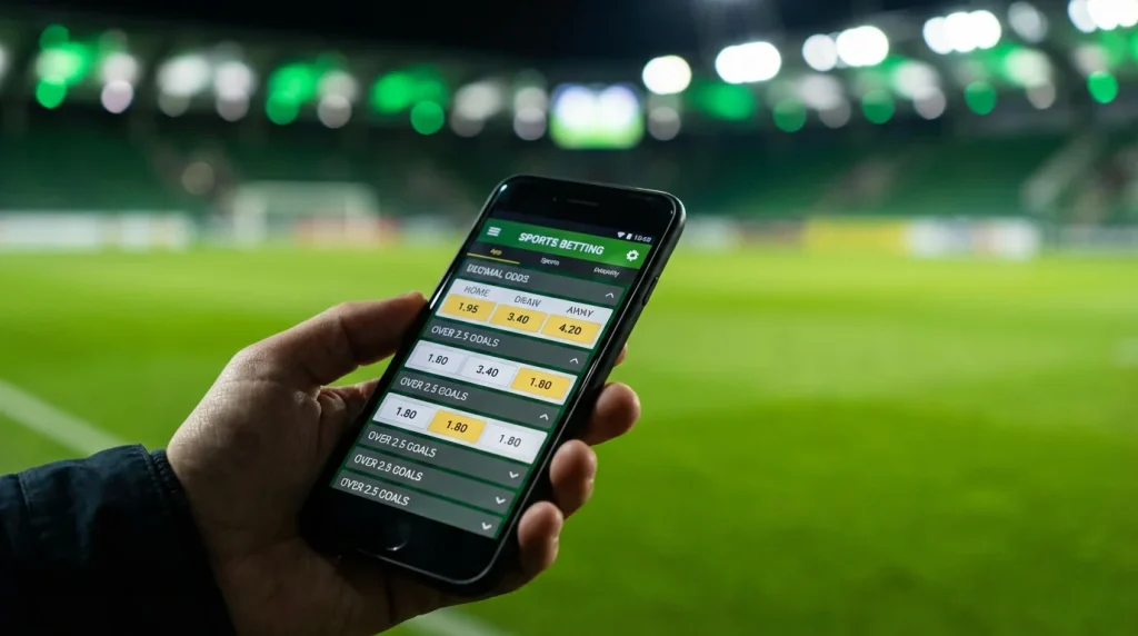 Cuotas de LaLiga en pantalla de operador de apuestas